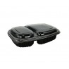 Envase Base Negra con Divisiones + Tapa Transparente PP