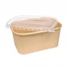Contenedor Rectangular Cartón Natural Kraft + Tapa RPET