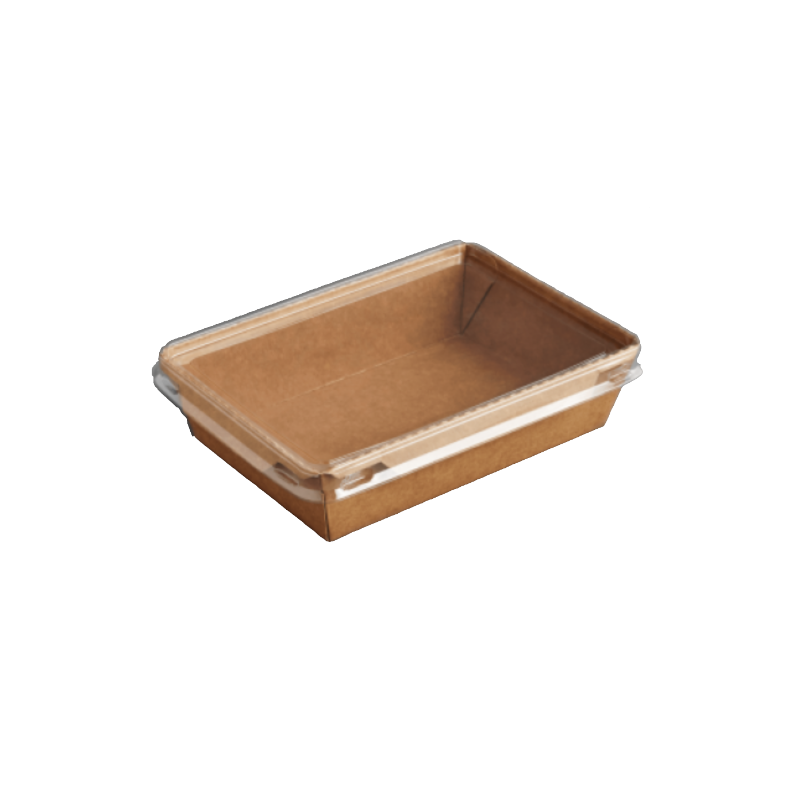 Envase Rectangular Cartón Kraft + Tapa RPET
