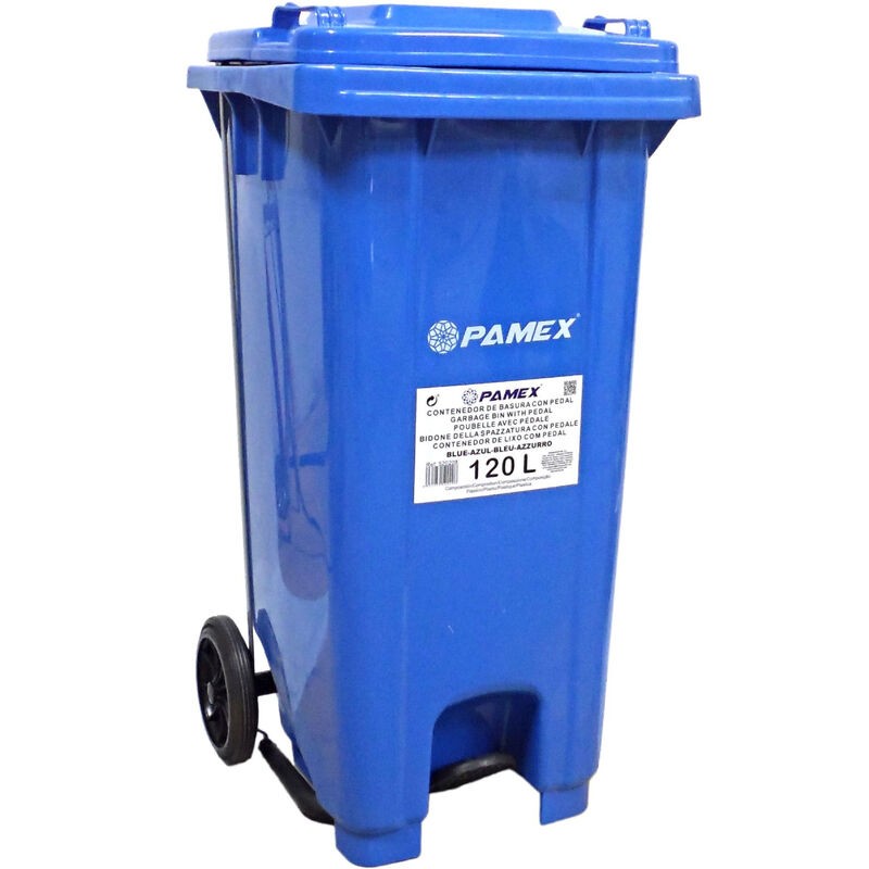Contenedor de Basura Azul con Pedal