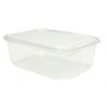 Envase Rectangular PET Transparente Tapa Bisagra