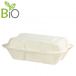 Envase Compostable con Tapa Bisagra