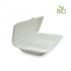 Envase Compostable con Tapa Bisagra