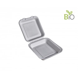 Envase Compostable con Tapa Bisagra