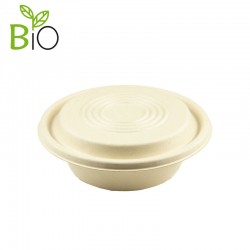 Ensaladera Compostable con Tapa Separada