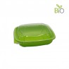 Ensaladera con Tapa & Base Verde Compostable