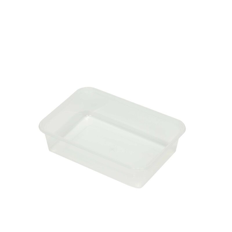 Envase con Tapa Separada Transparente Rectangular  PP REUTILIZABLE