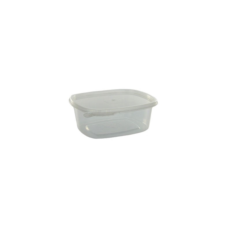 Envase Plástico + Tapa Bisagra Transparente para Microondas  PP REUTILIZABLE