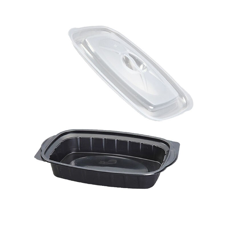 Envase Plástico + Tapa Bisagra Transparente para Microondas  PP