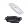 Envase Plástico + Tapa Bisagra Transparente para Microondas  PP